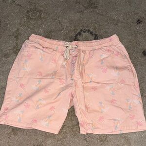 Tropical Pink Men's Swim Trunks
